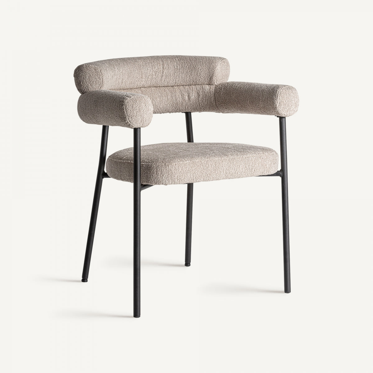 Chaise de salle à manger bouclé gris | VICAL Albula | REMO, mobilier et décoration d'intérieur