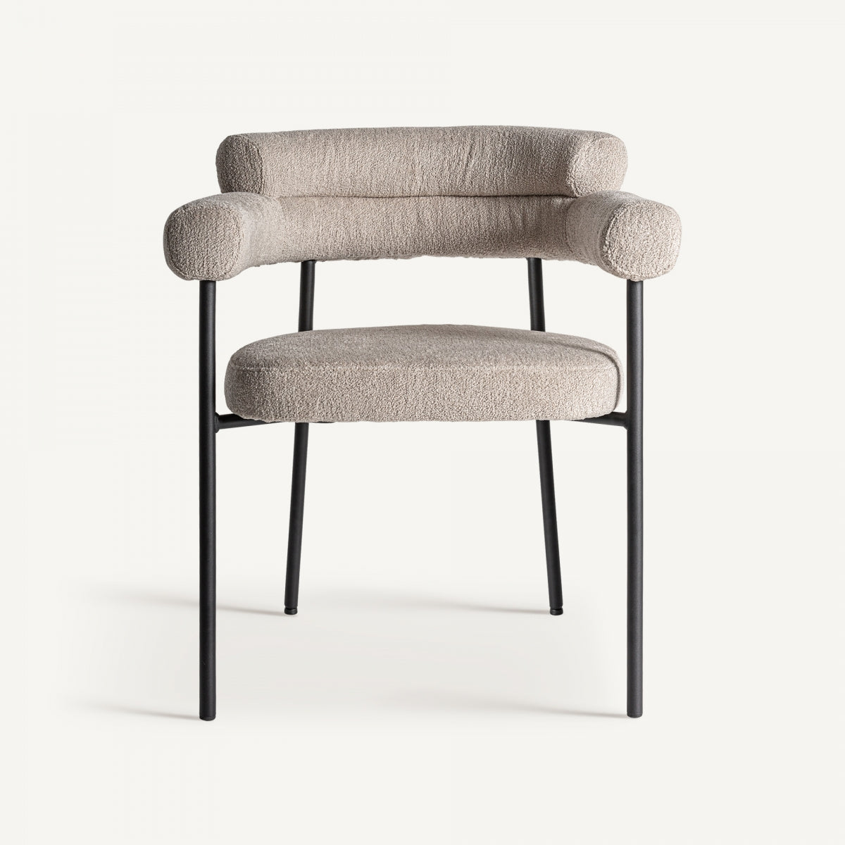 Chaise de salle à manger bouclé gris | VICAL Albula | REMO, mobilier et décoration d'intérieur