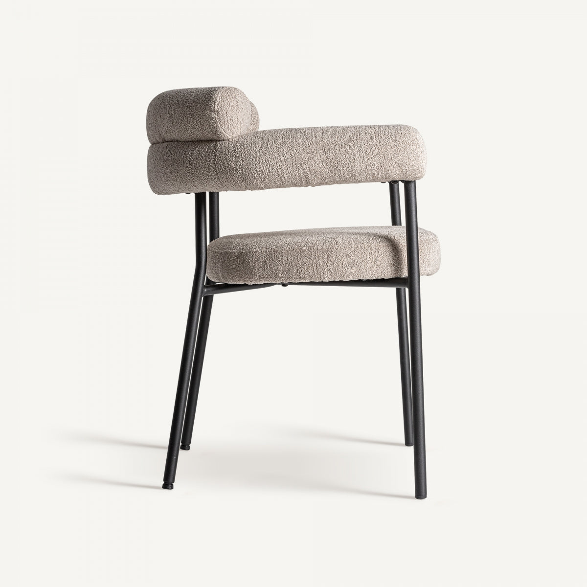 Chaise de salle à manger bouclé gris | VICAL Albula | REMO, mobilier et décoration d'intérieur