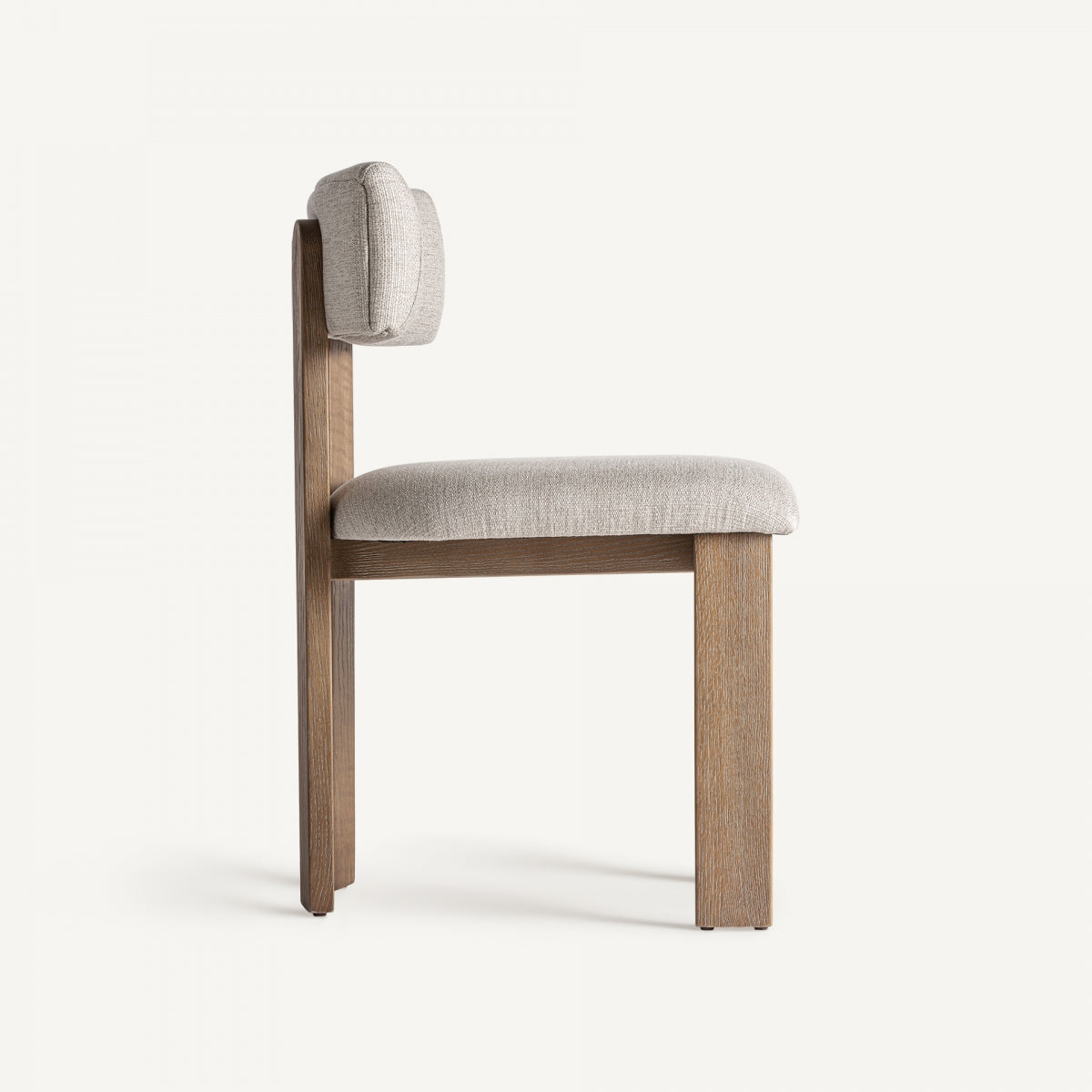 Chaise de salle à manger en tissu blanc cassé | VICAL Oris | REMO, mobilier et décoration d'intérieur