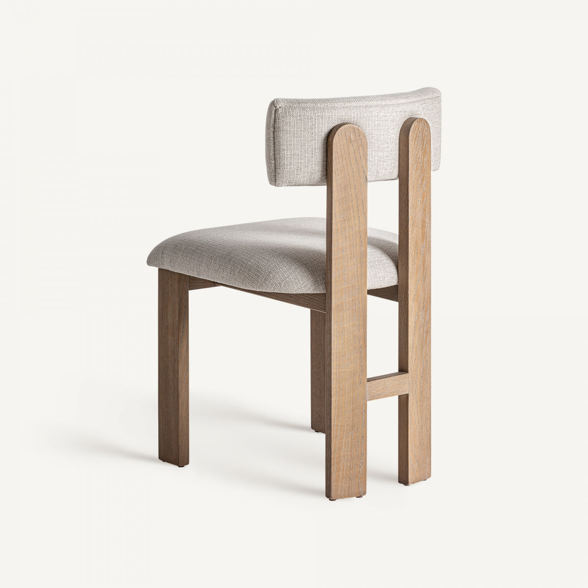 Chaise de salle à manger en tissu blanc cassé | VICAL Oris | REMO, mobilier et décoration d'intérieur