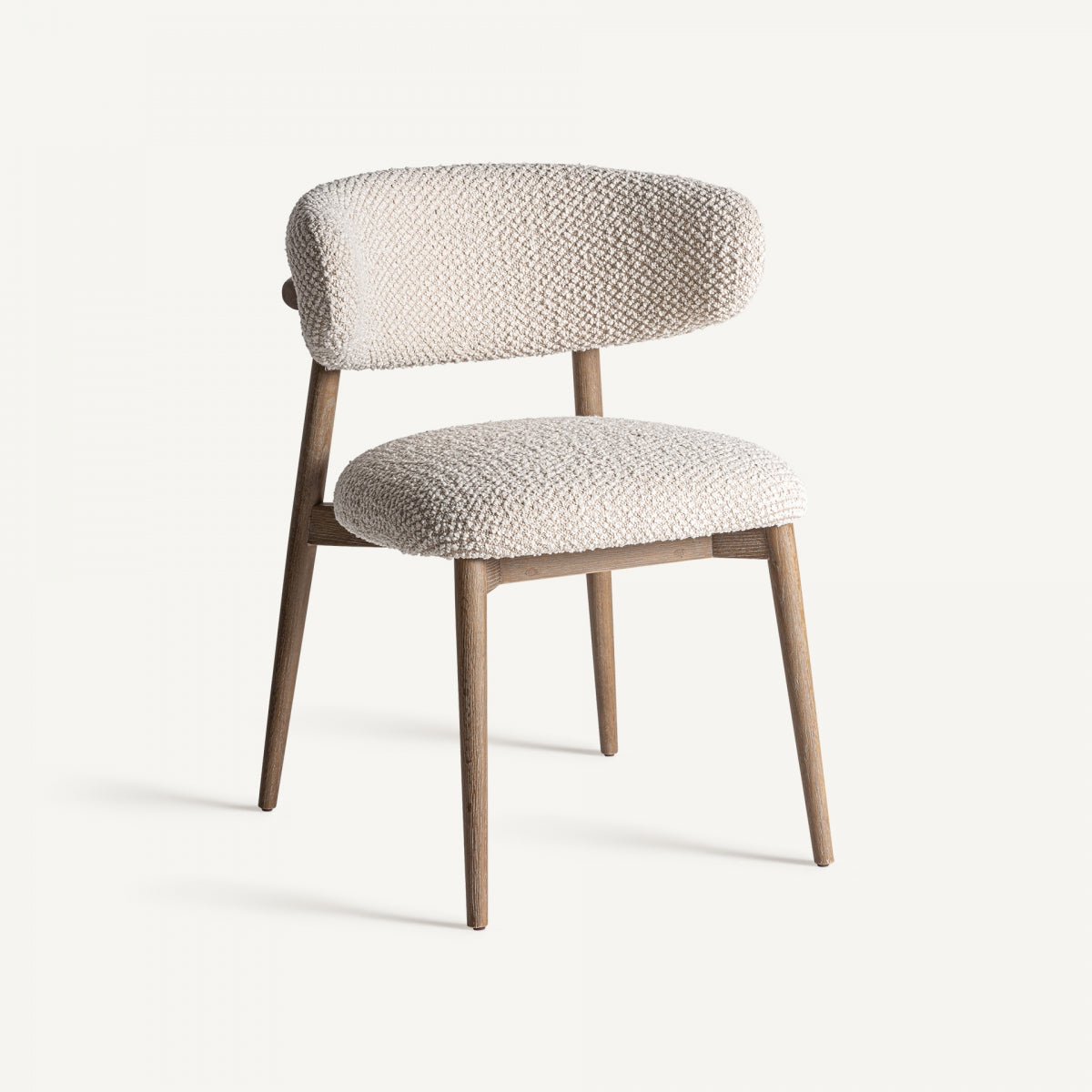 Chaise de salle à manger en tissu blanc cassé | VICAL Glorenza | REMO, mobilier et décoration d'intérieur