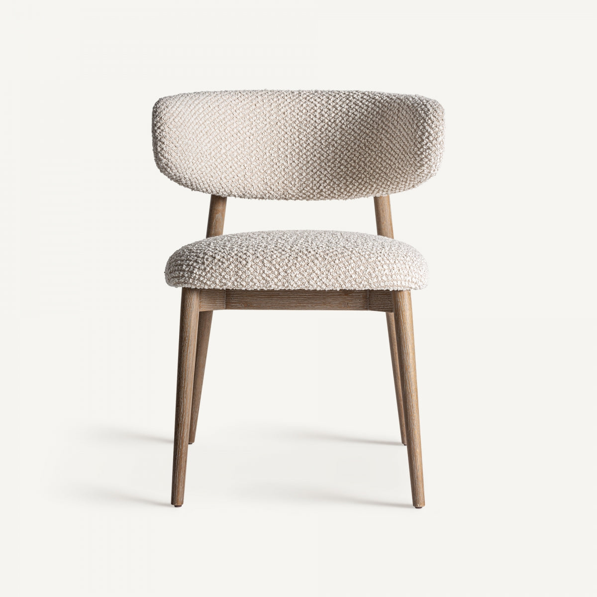 Chaise de salle à manger en tissu blanc cassé | VICAL Glorenza | REMO, mobilier et décoration d'intérieur