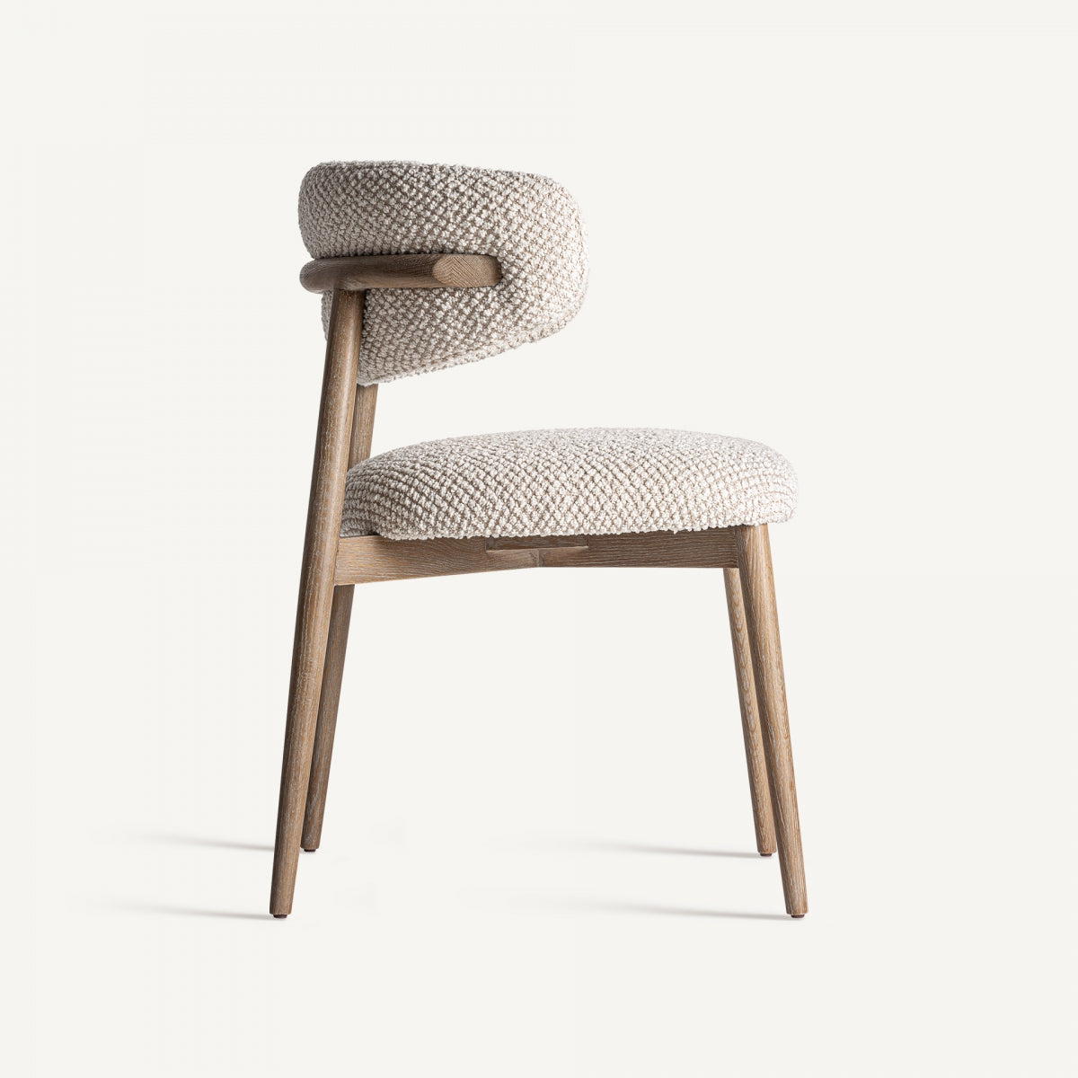 Chaise de salle à manger en tissu blanc cassé | VICAL Glorenza | REMO, mobilier et décoration d'intérieur