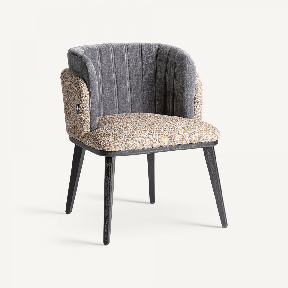 Chaise de salle à manger bouclé marron | VICAL Meda | REMO, mobilier et décoration d'intérieur