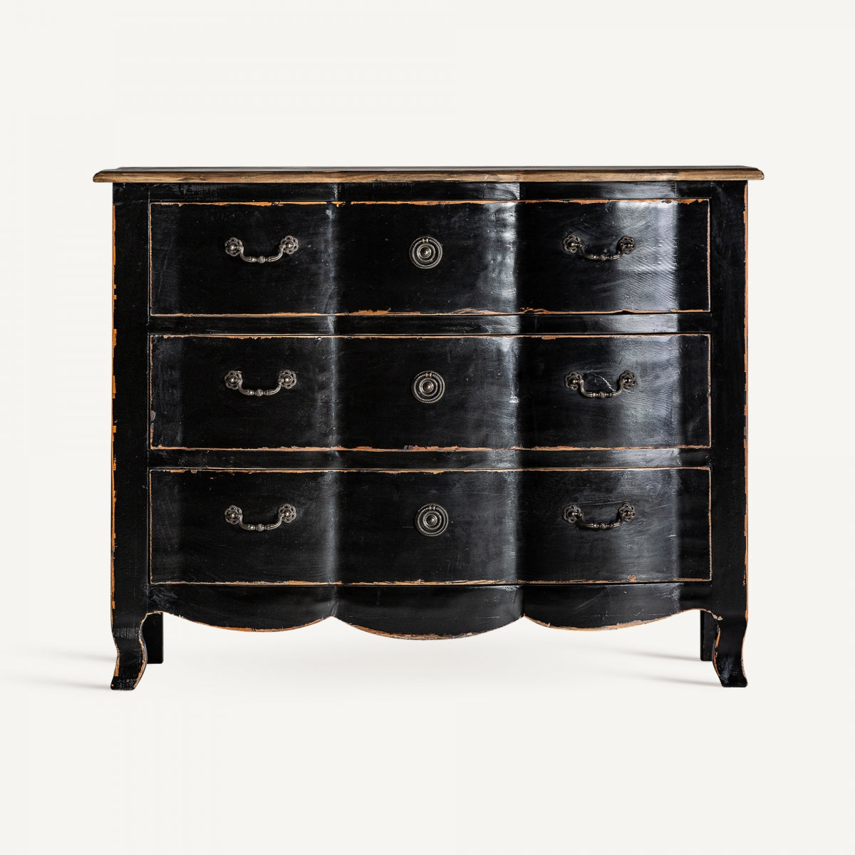 Chest of drawers in black elm wood | VICAL Zenica