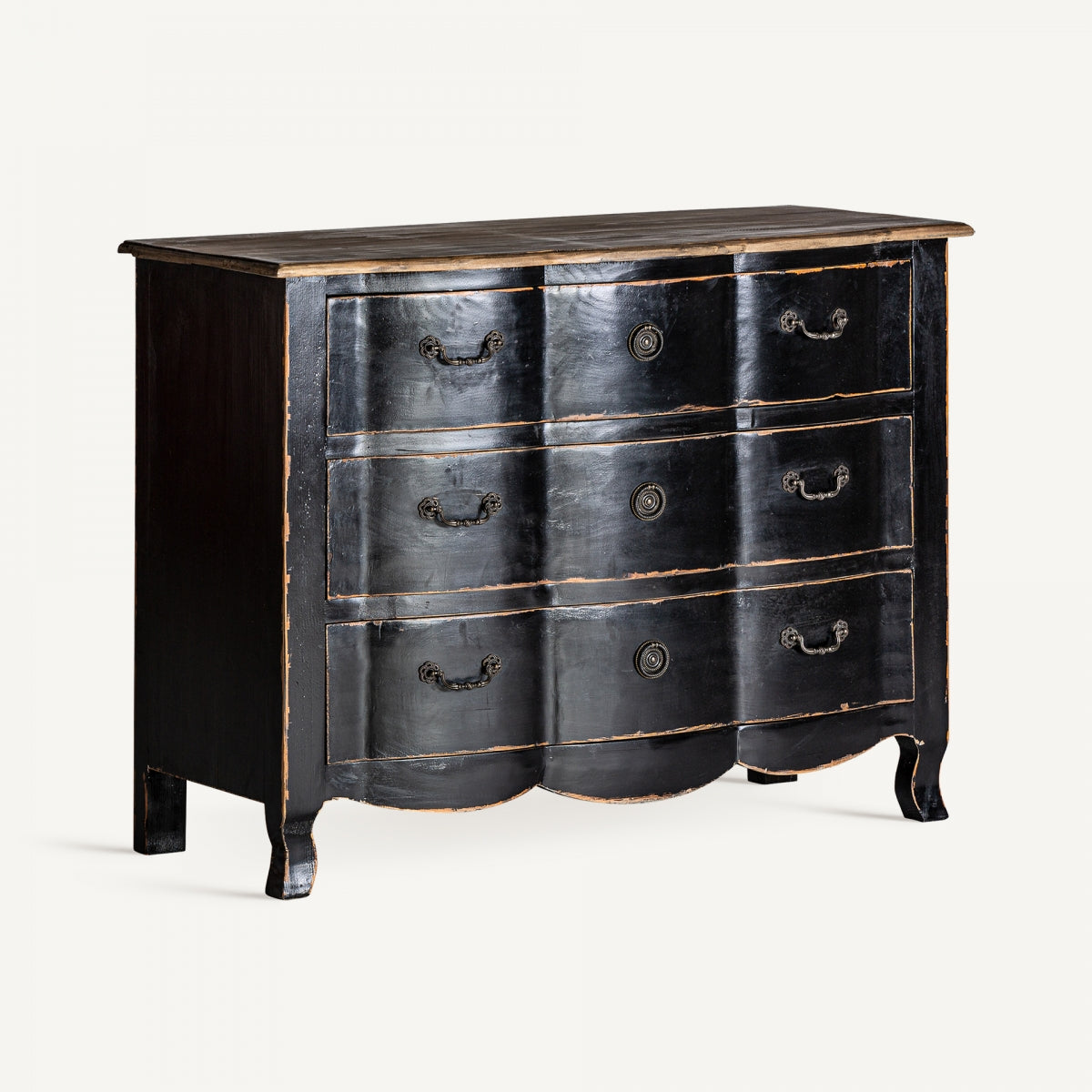 Chest of drawers in black elm wood | VICAL Zenica