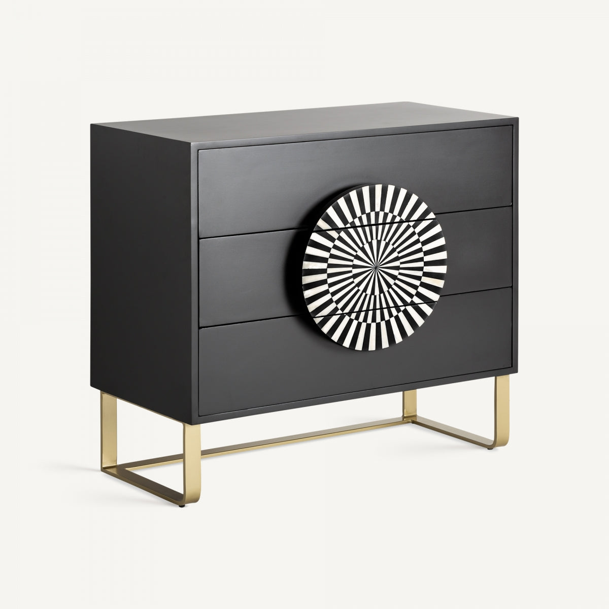 Commode en bois noir et incrustation d'os | VICAL Gatsby | REMO, mobilier et décoration d'intérieur