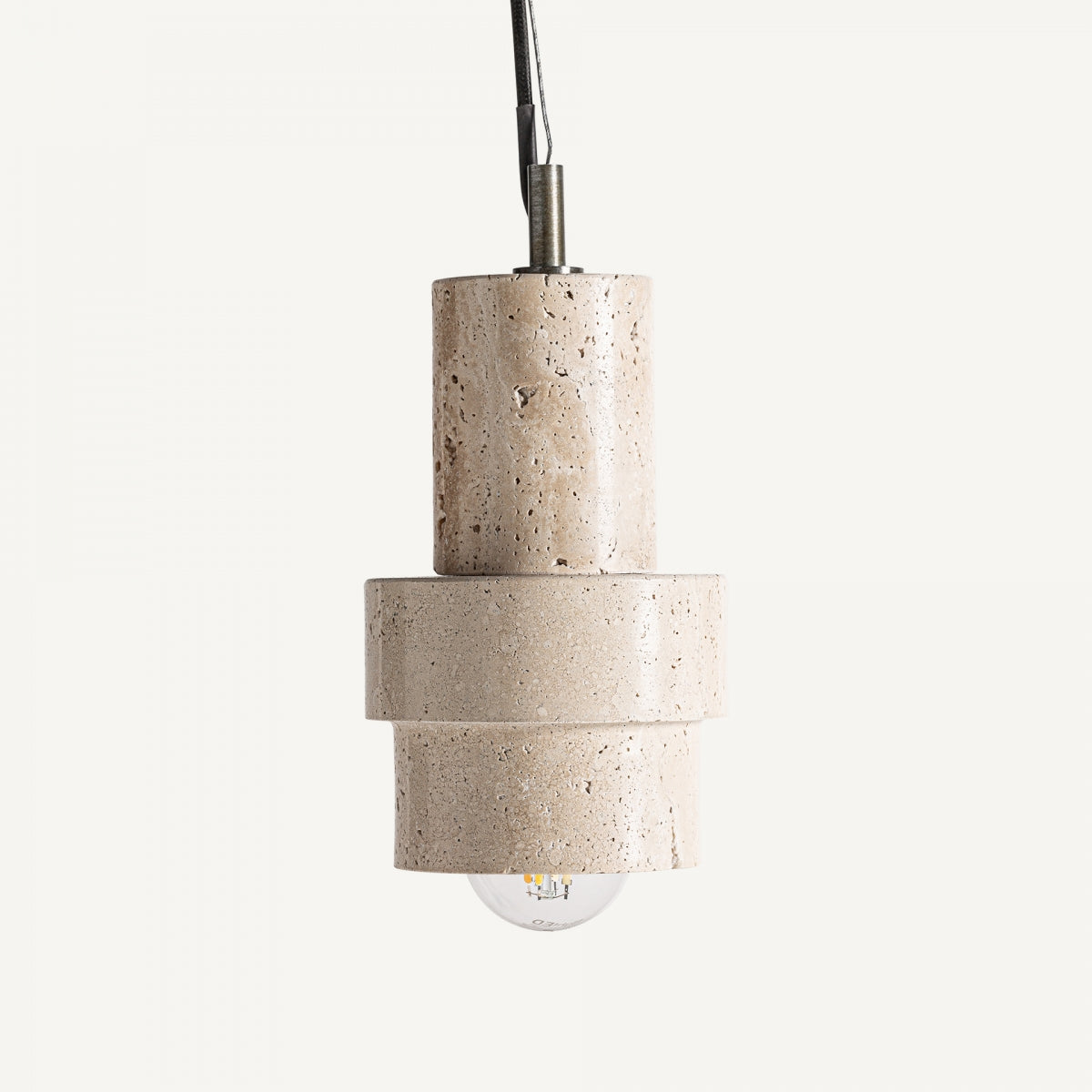 Suspension en travertin beige | VICAL Plug | REMO, mobilier et décoration d'intérieur