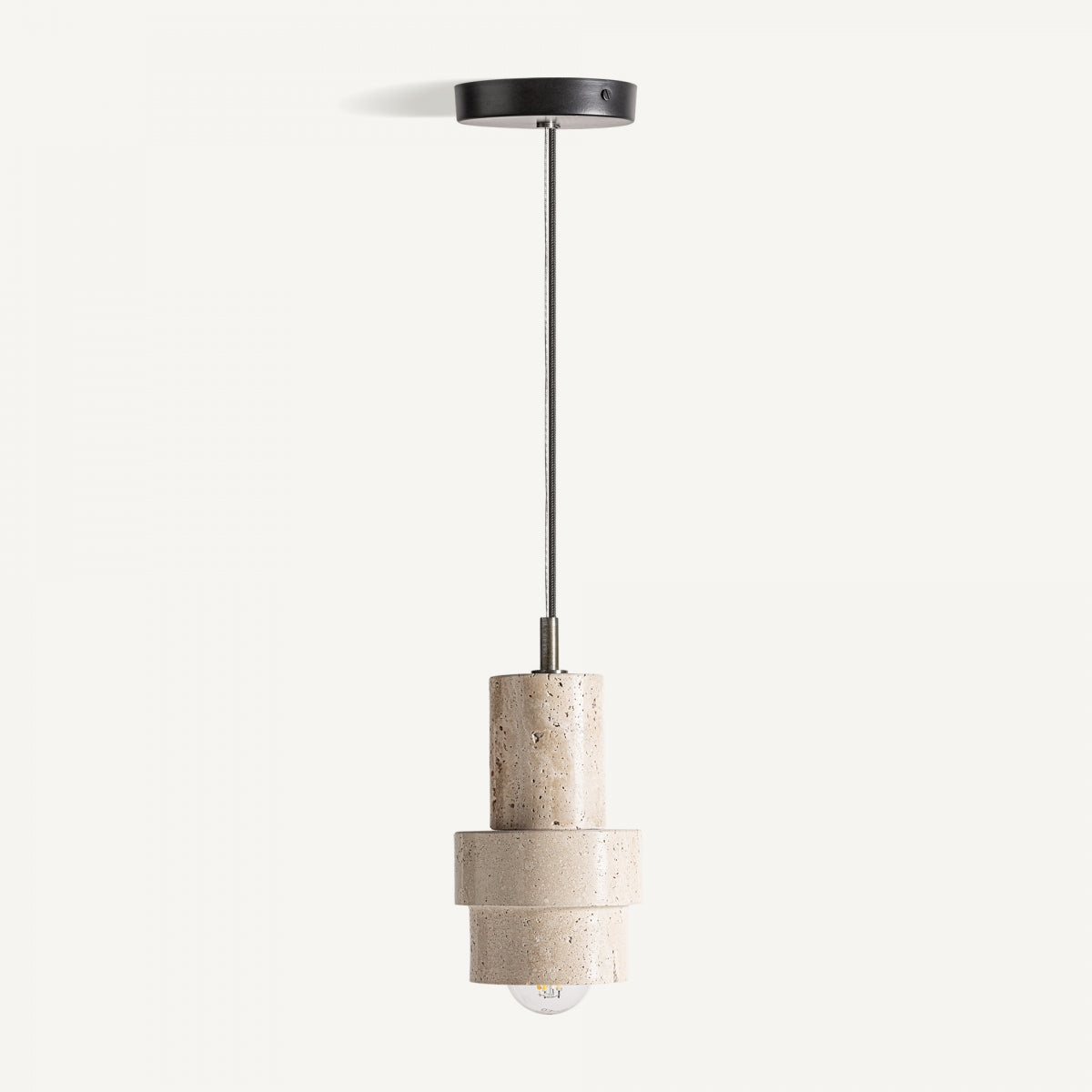 Suspension en travertin beige | VICAL Plug | REMO, mobilier et décoration d'intérieur