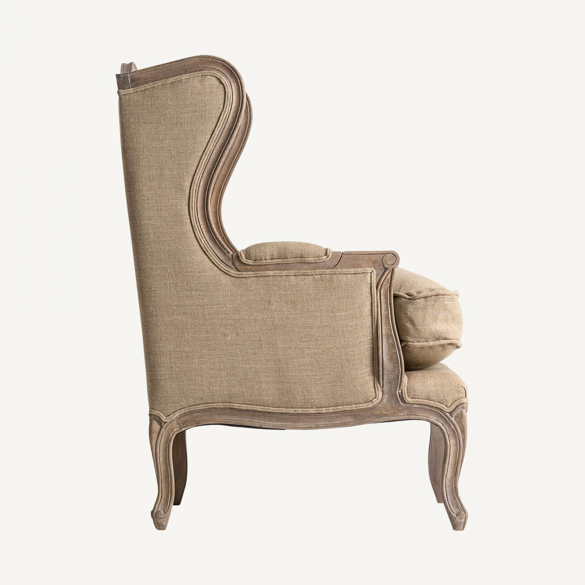 Fauteuil en lin marron | VICAL Jouy | REMO, mobilier et décoration d'intérieur