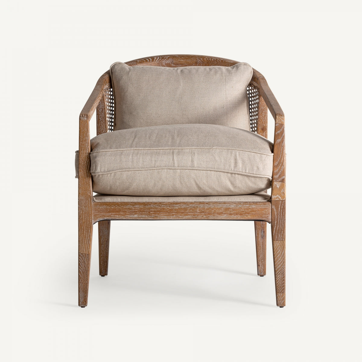 Beige fabric armchair | VICAL Gistel