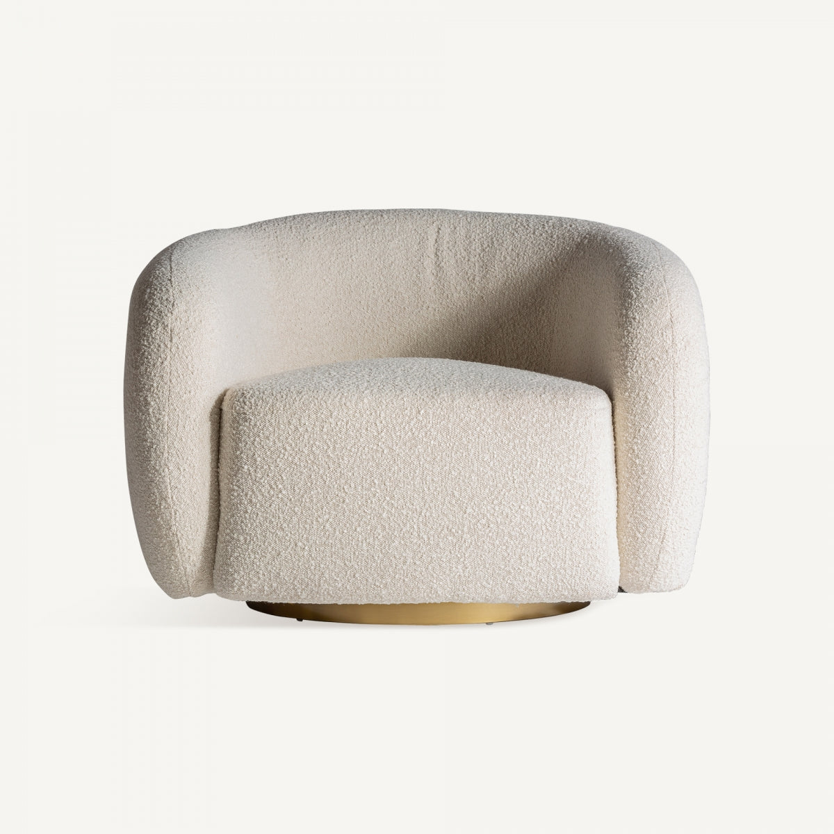 Fauteuil pivotant bouclé crème | VICAL Scorze | REMO, mobilier et décoration d'intérieur