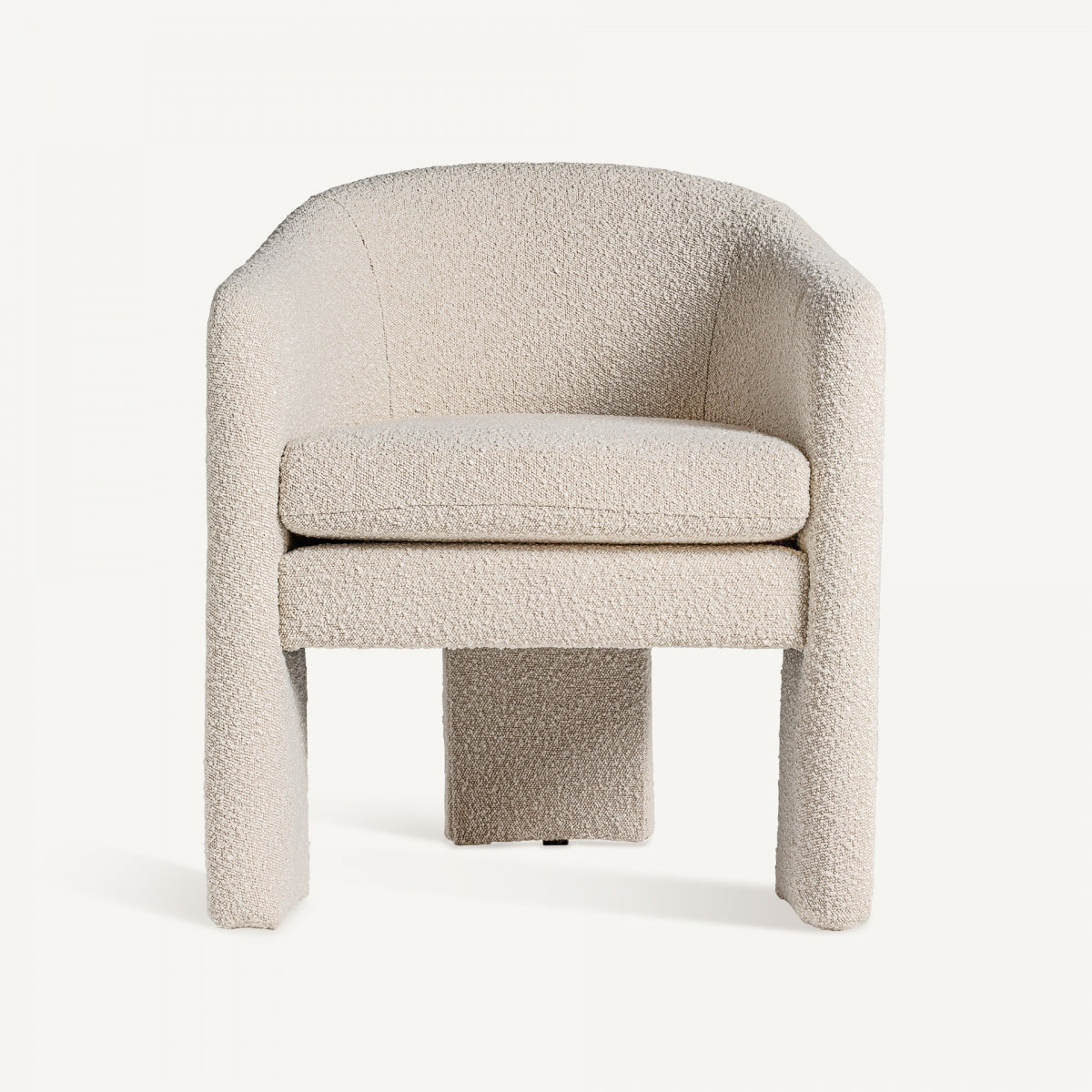 Fauteuil bouclé crème | VICAL Prati | REMO, mobilier et décoration d'intérieur