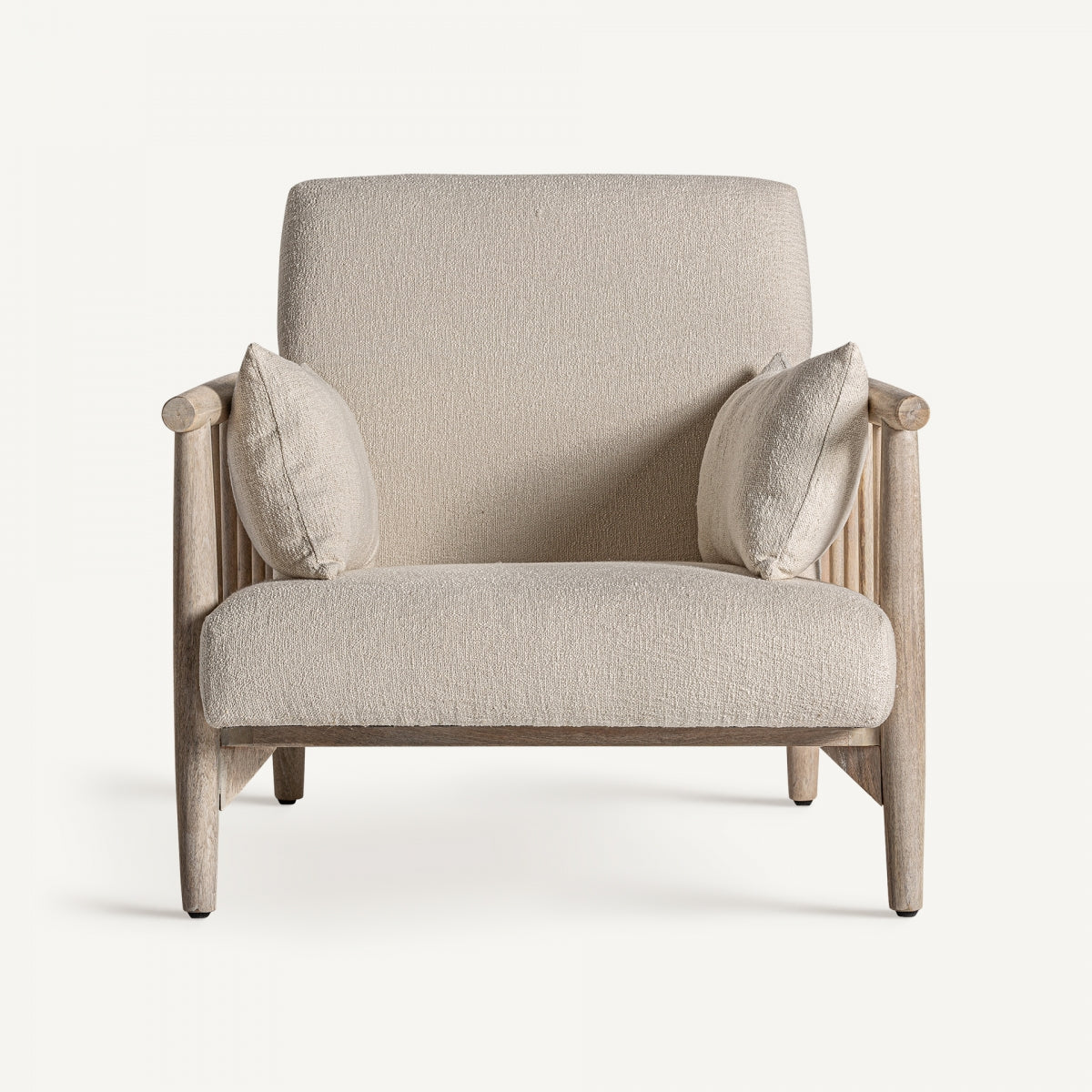 Fauteuil en tissu blanc cassé | VICAL Grebin | REMO, mobilier et décoration d'intérieur