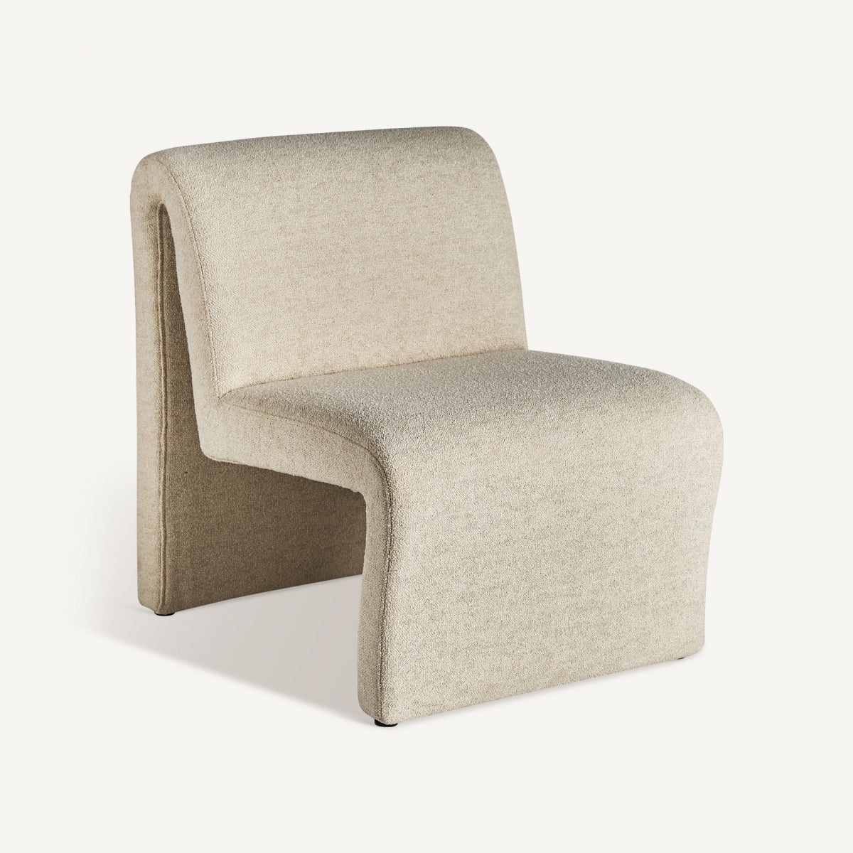 Fauteuil en tissu blanc cassé | VICAL Filisur | REMO, mobilier et décoration d'intérieur