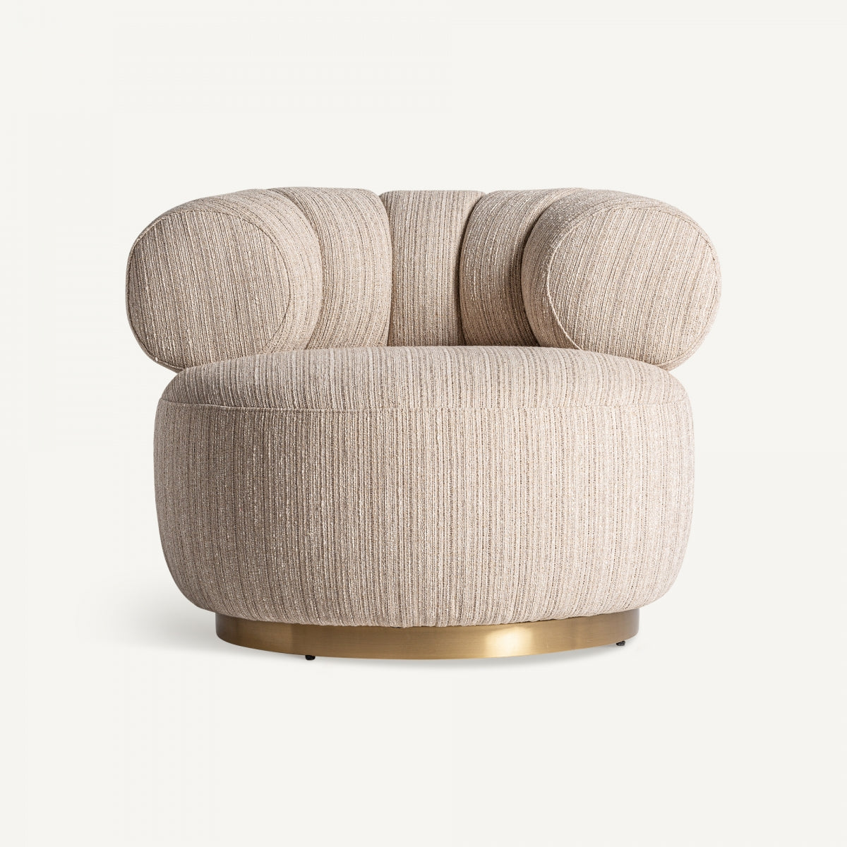 Fauteuil pivotant en tissu beige | VICAL Hofsos | REMO, mobilier et décoration d'intérieur