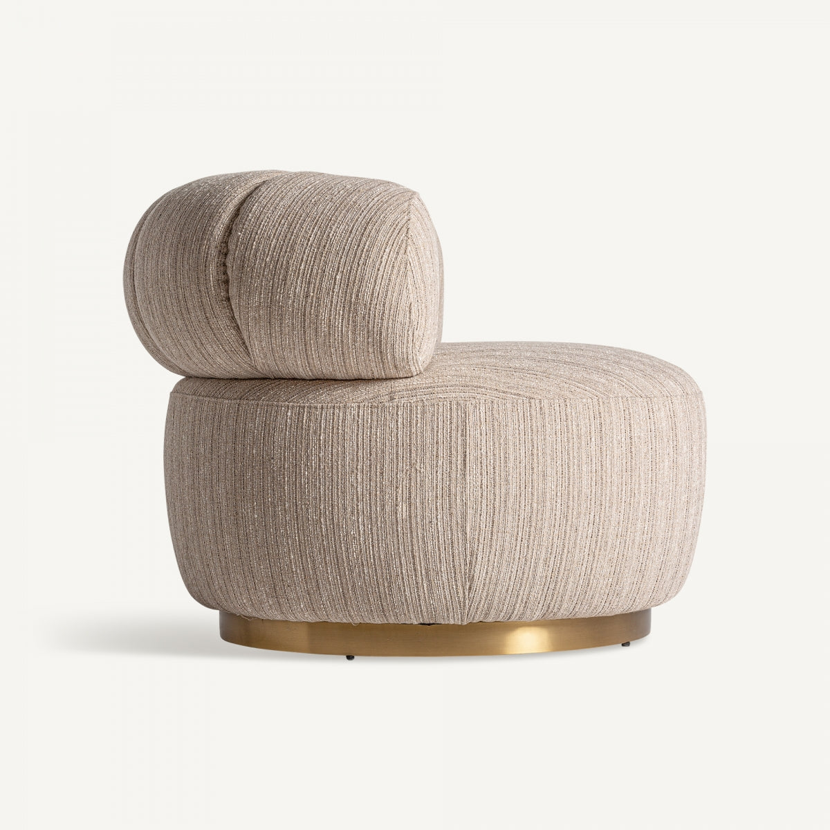 Fauteuil pivotant en tissu beige | VICAL Hofsos | REMO, mobilier et décoration d'intérieur