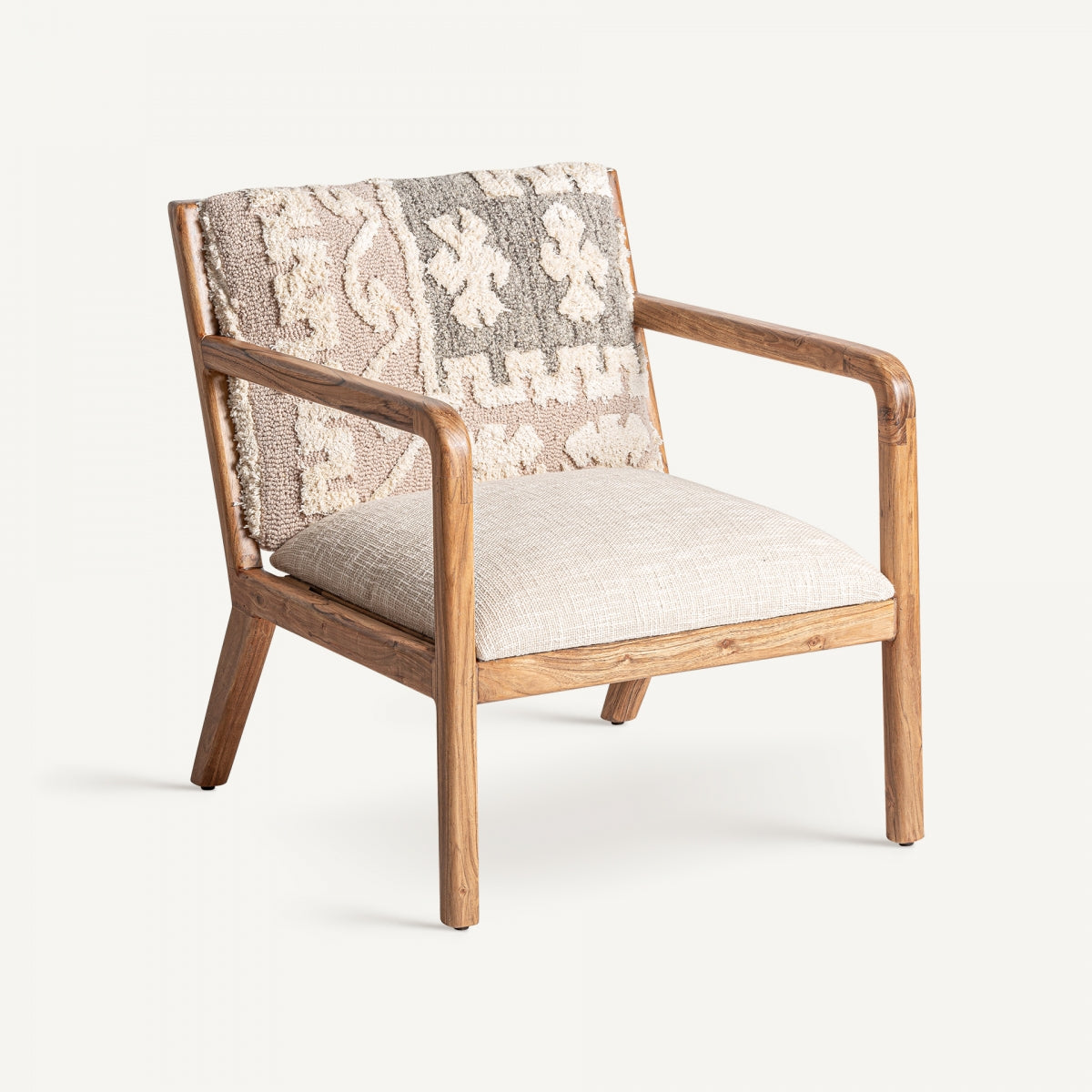 Fauteuil en tissu sable et fibre de chanvre | VICAL Greensburg | REMO, mobilier et décoration d'intérieur