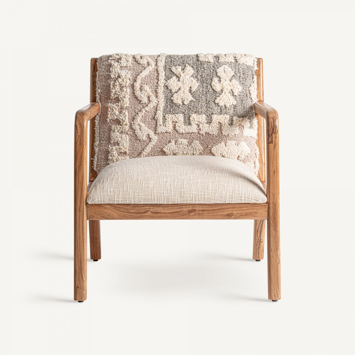 Fauteuil en tissu sable et fibre de chanvre | VICAL Greensburg | REMO, mobilier et décoration d'intérieur