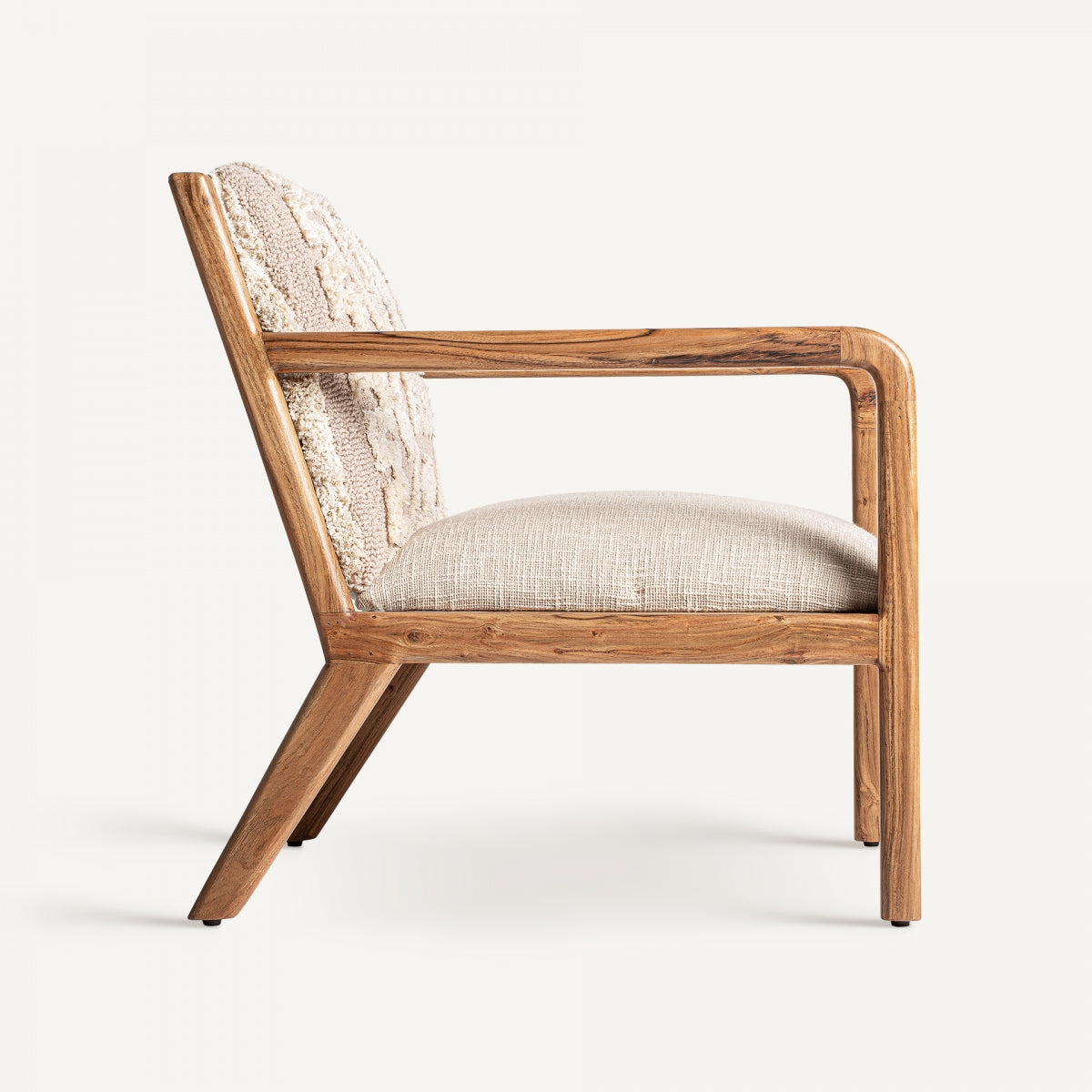 Fauteuil en tissu sable et fibre de chanvre | VICAL Greensburg | REMO, mobilier et décoration d'intérieur