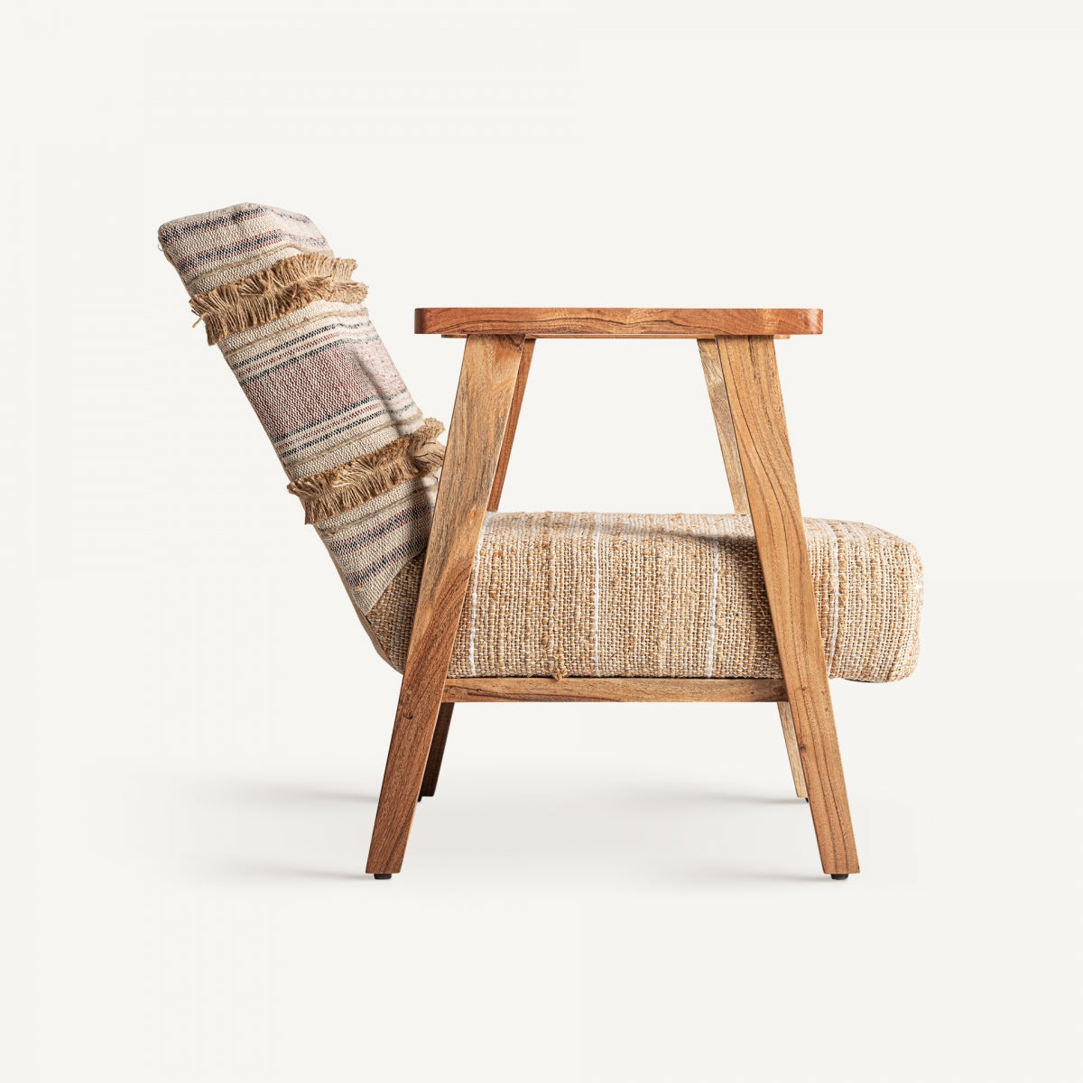 Fauteuil en tissu et fibre de chanvre | VICAL Quincy | REMO, mobilier et décoration d'intérieur