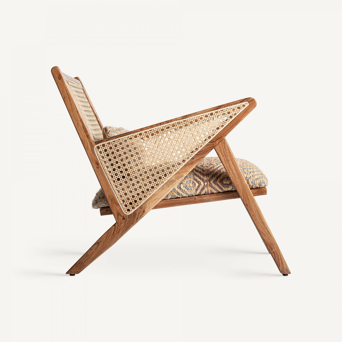 Fauteuil en tissu et jute multicolore | VICAL Hickory | REMO, mobilier et décoration d'intérieur