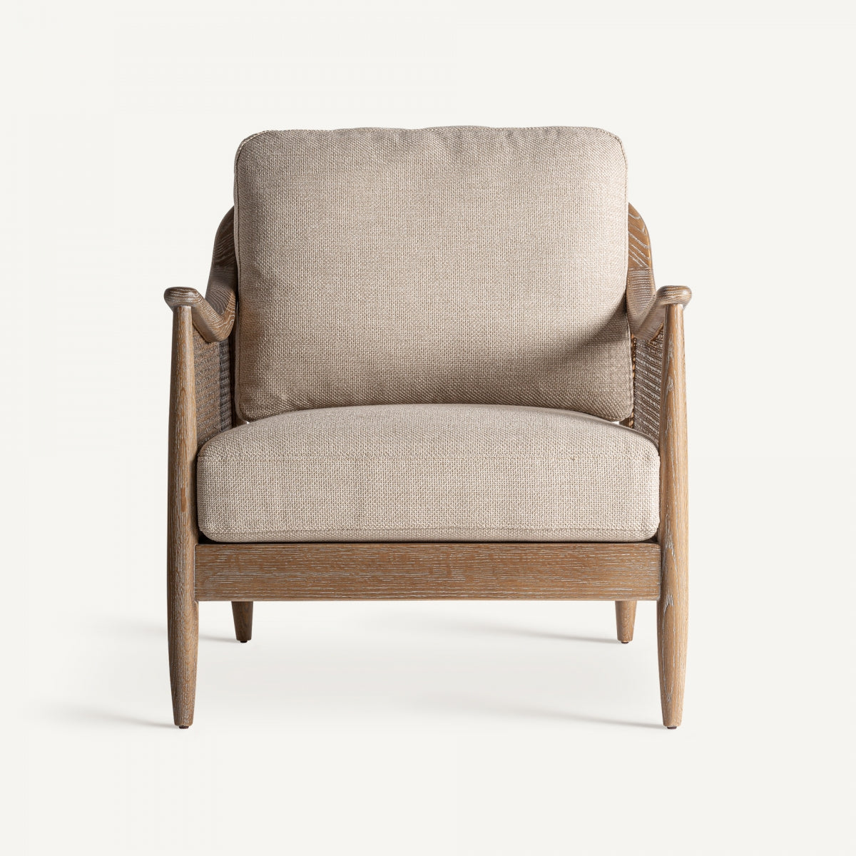 Fauteuil en tissu sable | VICAL Bolzano | REMO, mobilier et décoration d'intérieur