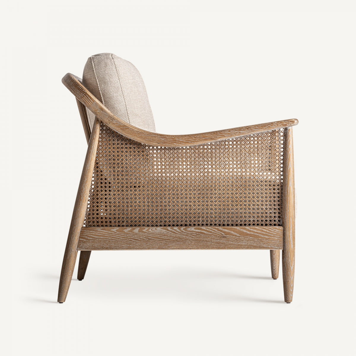 Fauteuil en tissu sable | VICAL Bolzano | REMO, mobilier et décoration d'intérieur