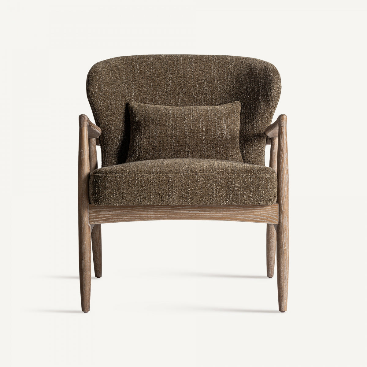 Fauteuil bouclé vert khaki | VICAL Tarres | REMO, mobilier et décoration d'intérieur