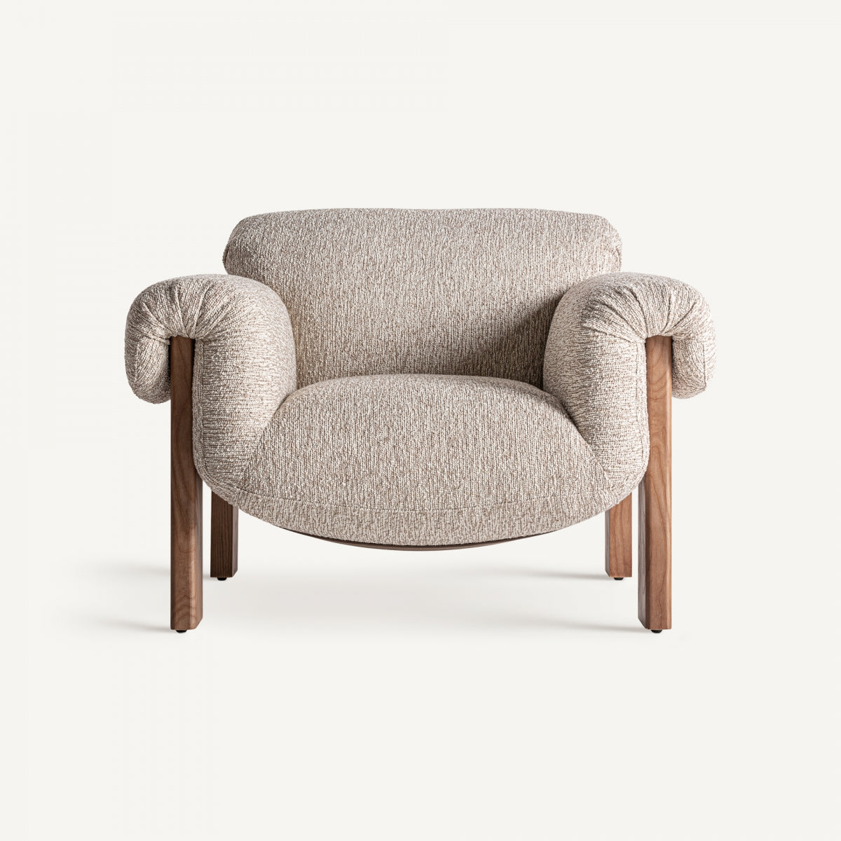 Fauteuil en tissu beige | VICAL Uznach | REMO, mobilier et décoration d'intérieur