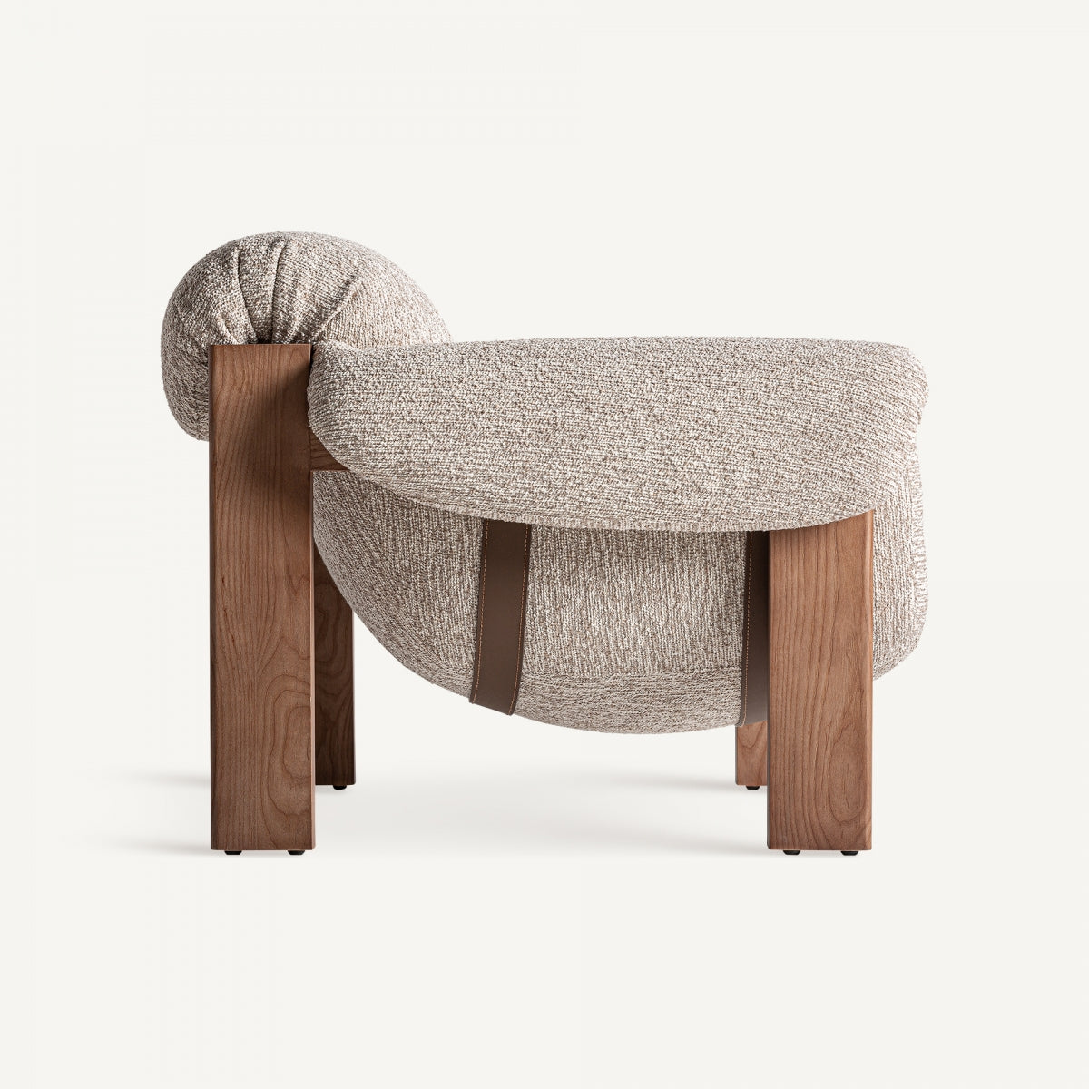 Fauteuil en tissu beige | VICAL Uznach | REMO, mobilier et décoration d'intérieur