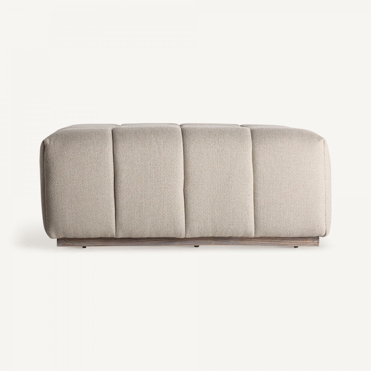 Pouf en tissu blanc cassé | VICAL Winzer | REMO, mobilier et décoration d'intérieur