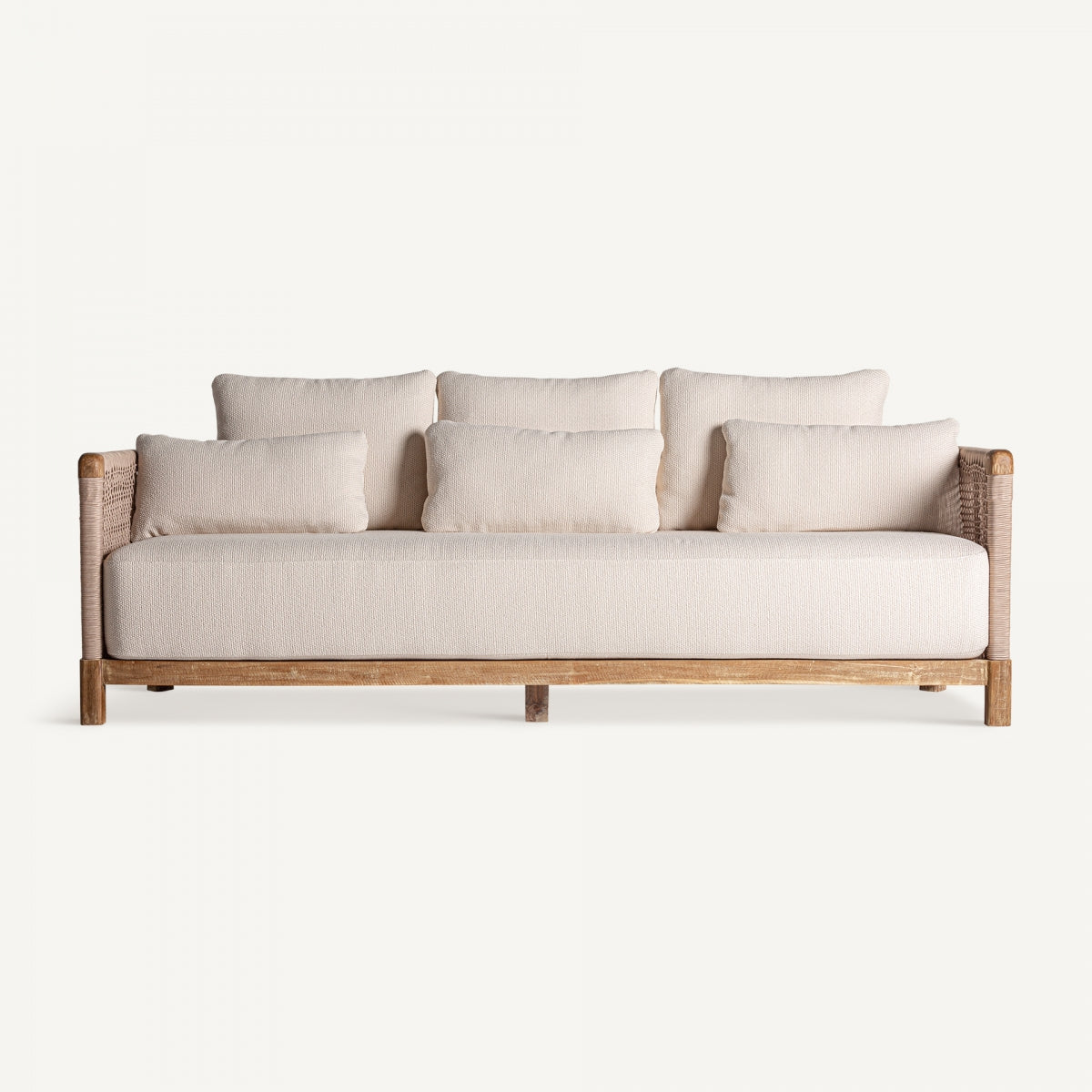 Canapé d'extérieur 3 places en tissu beige | VICAL Trena | REMO, mobilier et décoration d'intérieur