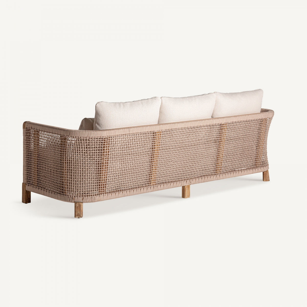 Canapé d'extérieur 3 places en tissu beige | VICAL Trena | REMO, mobilier et décoration d'intérieur