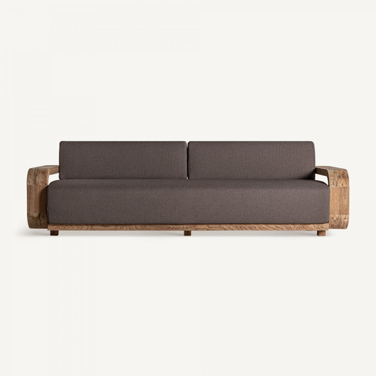 Canapé d'extérieur 4 places en tissu marron | VICAL Corba | REMO, mobilier et décoration d'intérieur