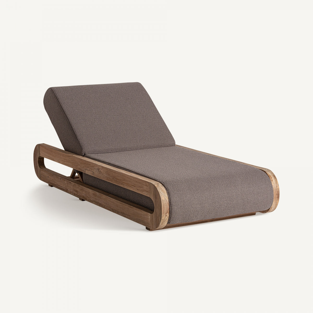 Chaise longue d'extérieur en tissu marron | VICAL Corba | REMO, mobilier et décoration d'intérieur