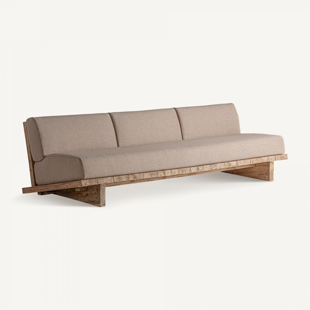 Canapé d'extérieur 4 places en tissu marron | VICAL Pure | REMO, mobilier et décoration d'intérieur