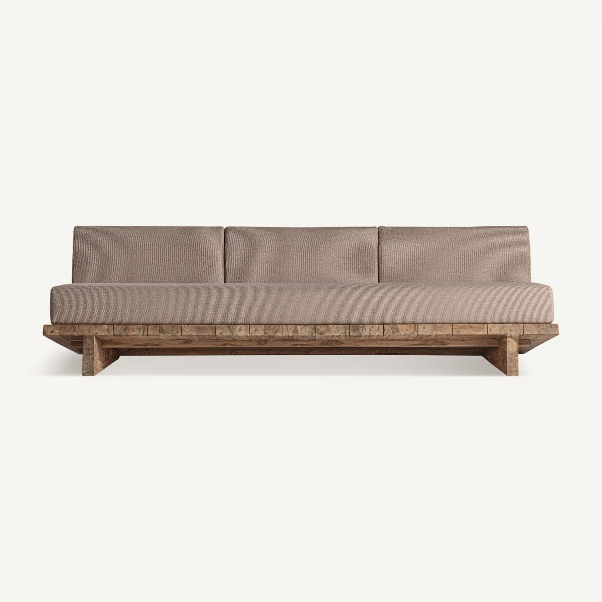 Canapé d'extérieur 4 places en tissu marron | VICAL Pure | REMO, mobilier et décoration d'intérieur