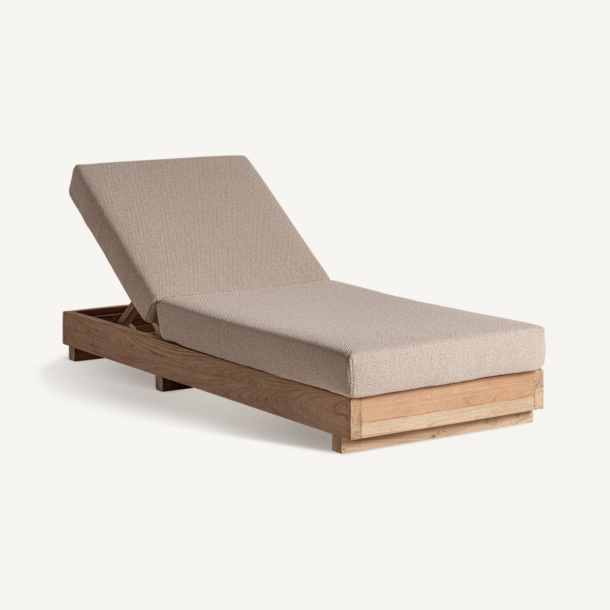 Chaise longue d'extérieur en tissu marron | VICAL Pure | REMO, mobilier et décoration d'intérieur