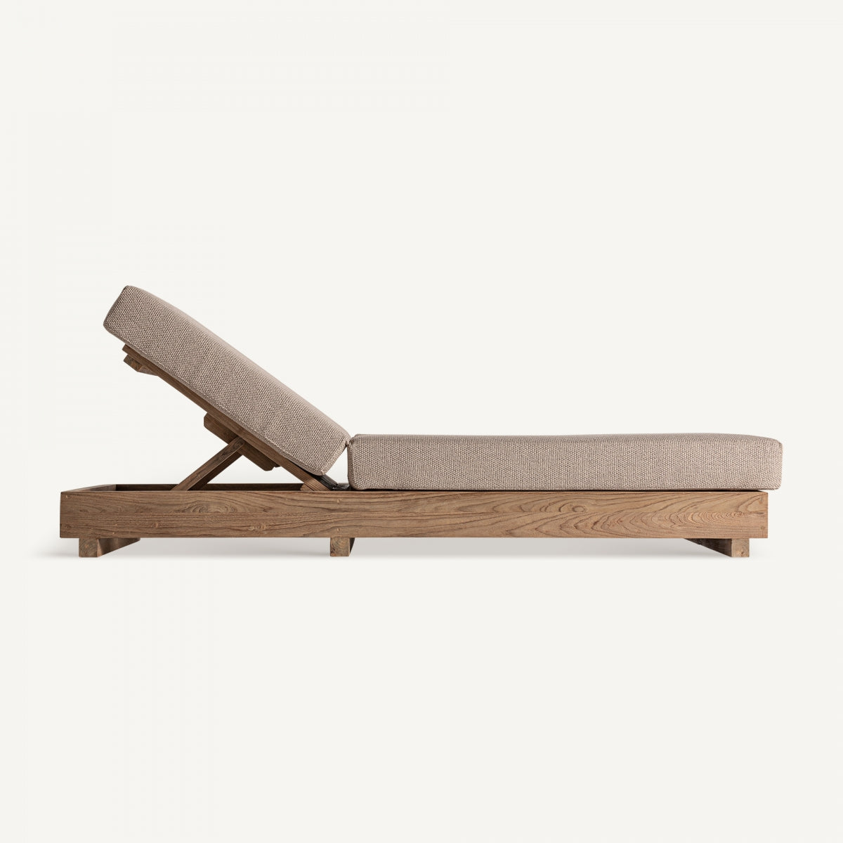 Chaise longue d'extérieur en tissu marron | VICAL Pure | REMO, mobilier et décoration d'intérieur