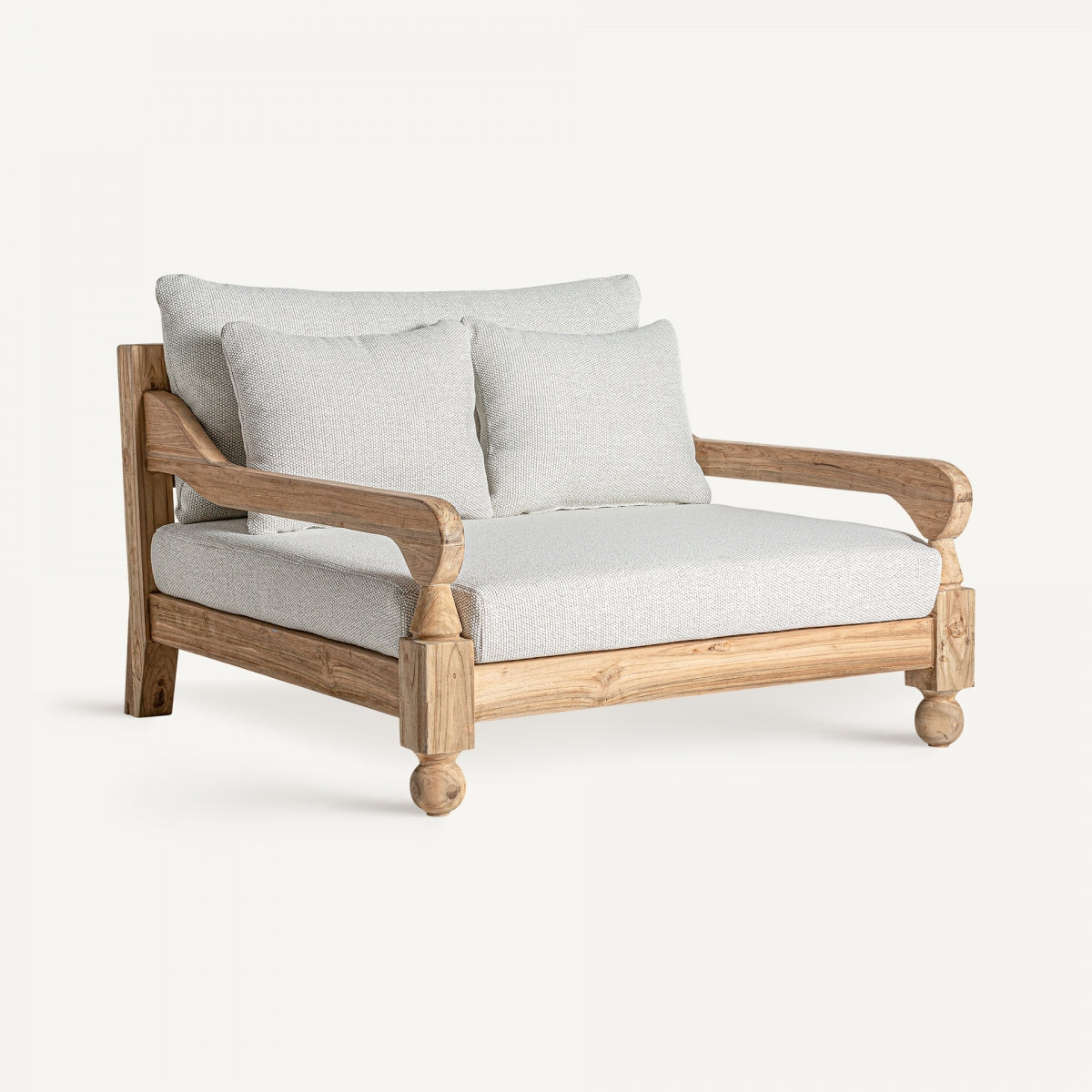 Fauteuil d'extérieur en tissu blanc | VICAL Jodphur | REMO, mobilier et décoration d'intérieur