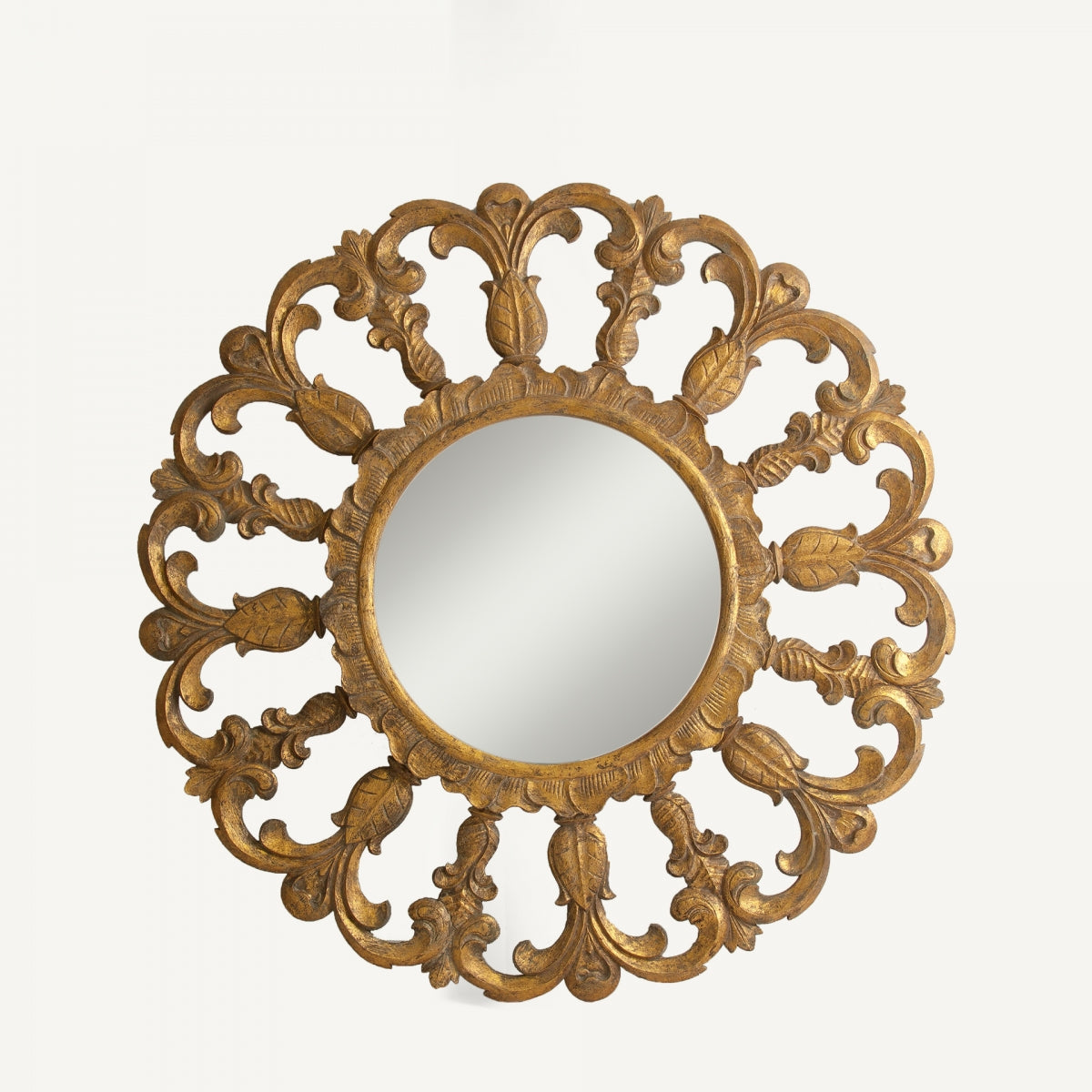 Miroir rond en verre et bois | VICAL Charpey | REMO, mobilier et décoration d'intérieur