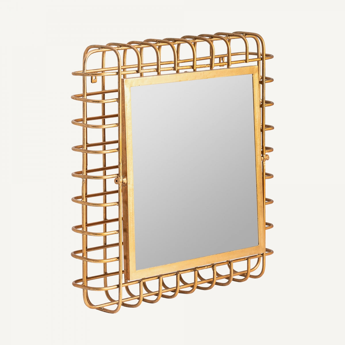 Miroir carré en verre et laiton | VICAL Vex | REMO, mobilier et décoration d'intérieur