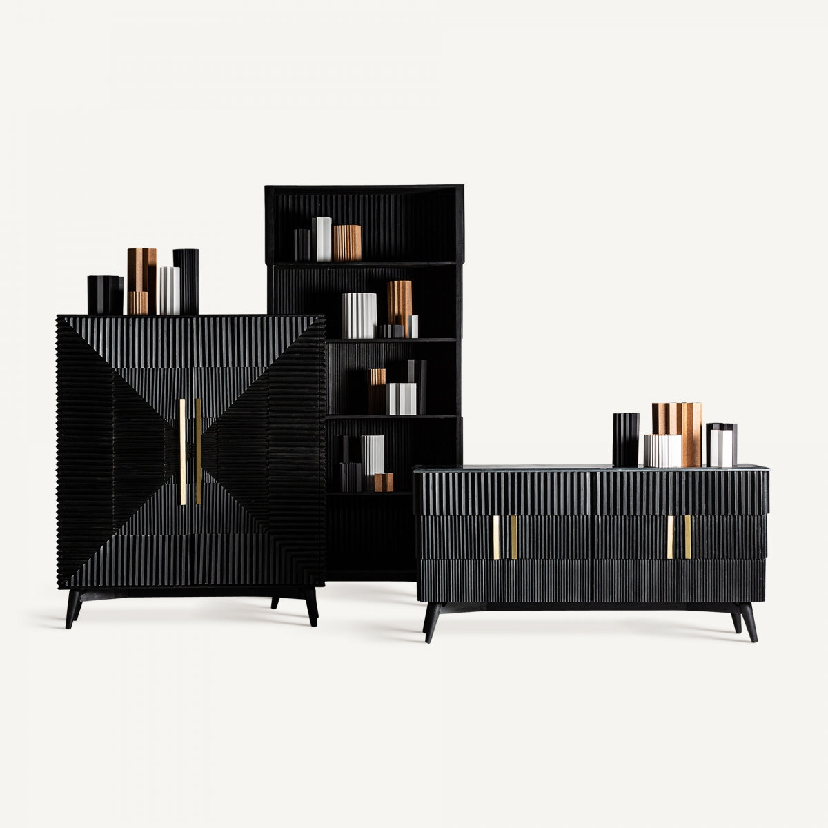 Black Mango Wood High Sideboard | VICAL Wood