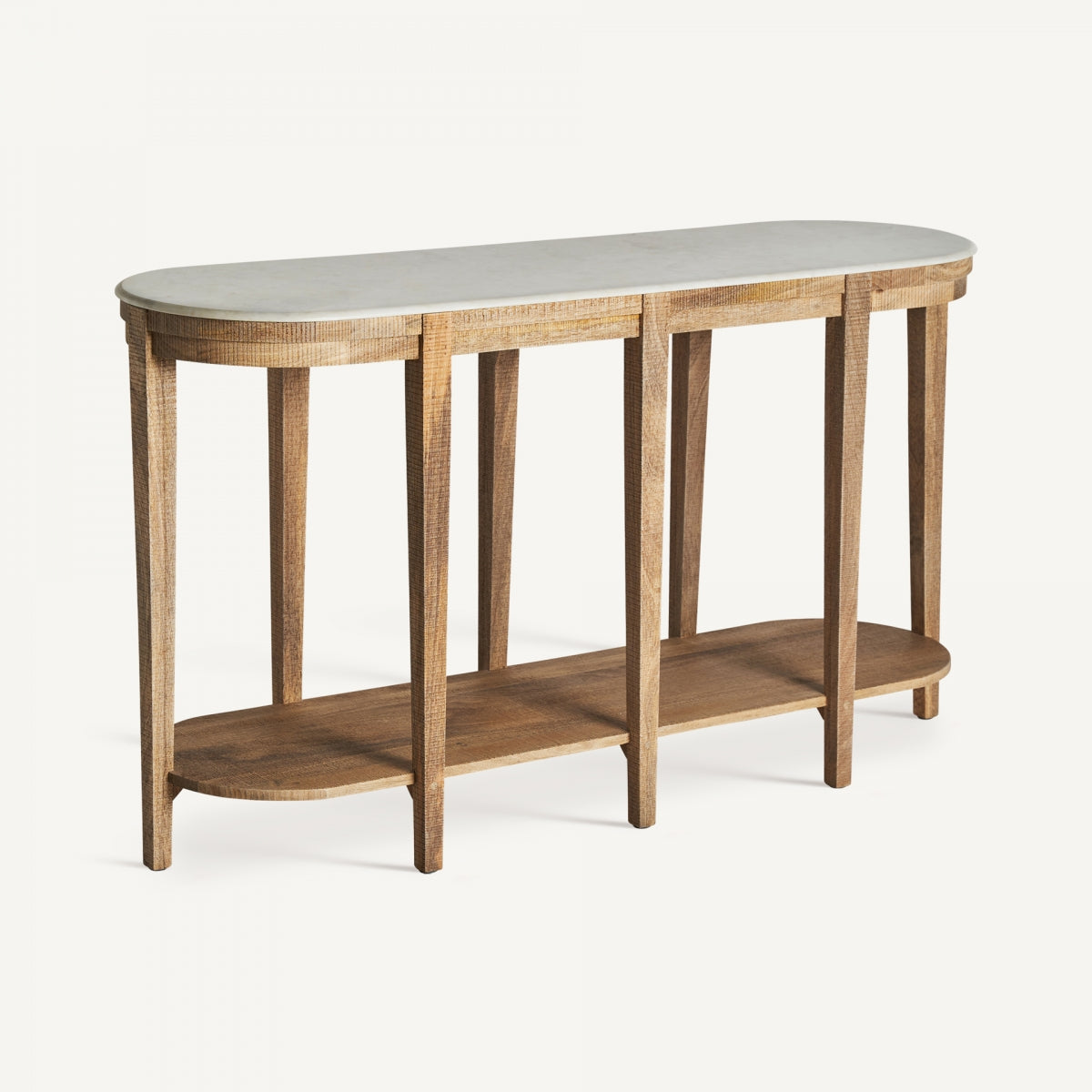 Console en marbre blanc et bois de manguier | VICAL Mersch | REMO, mobilier et décoration d'intérieur