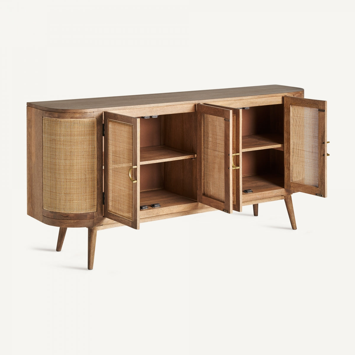 Buffet en bois de manguier et osier | Vical Holeby | REMO, mobilier et décoration d'intérieur