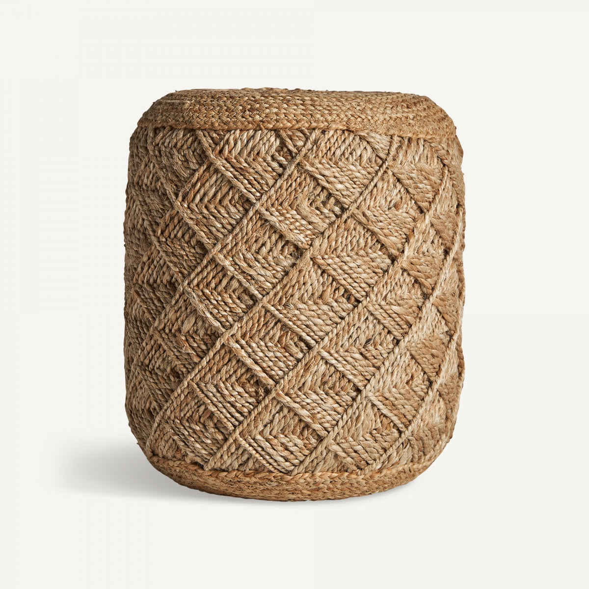 Pouf rond en jute marron | Vical Elgin | REMO, mobilier et décoration d'intérieur