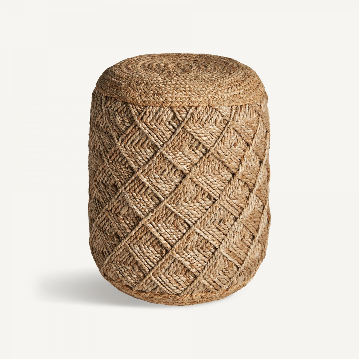 Pouf rond en jute marron | Vical Elgin | REMO, mobilier et décoration d'intérieur