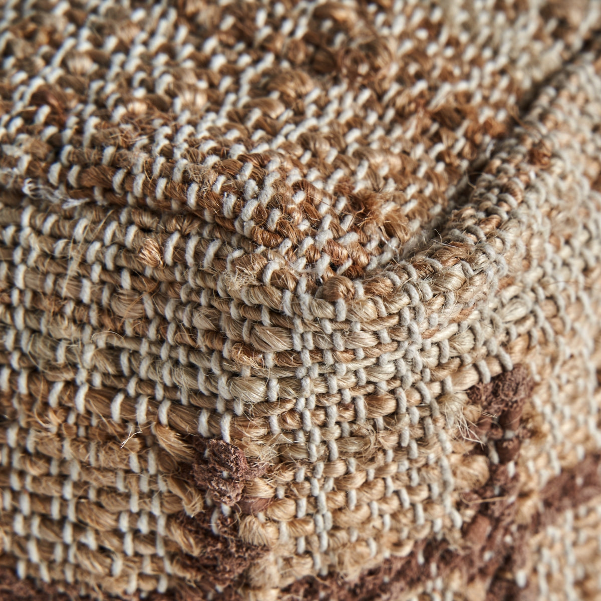 Pouf carré en jute et coton | Vical Mittet | REMO, mobilier et décoration d'intérieur